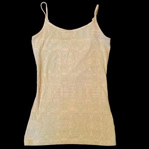 Nollie White and Green Tank Top Size S